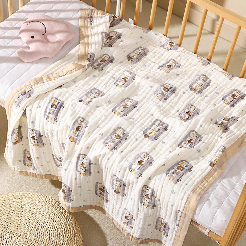 

Стирающееся детское марлевое одеяло на лето - прохладная пеленка, банное полотенце и одеяло с кондиционером 110*110 cm