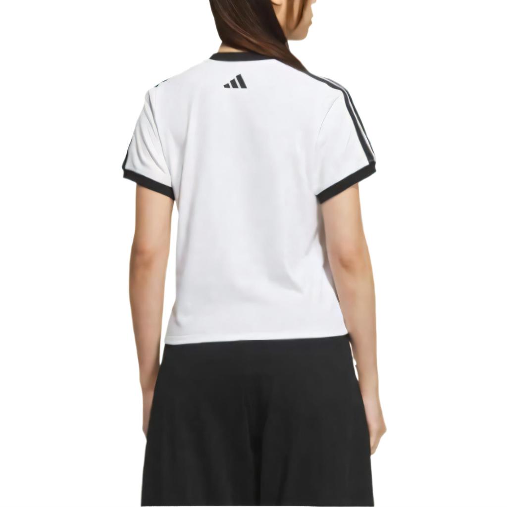 adidas Comfortable Breathable Soft Skin-Friendly Short Sleeve Regular T-Shirt Women Tops White JY7627