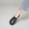 2024 Spring Single Shoes Flat Heel Fashion Women Shoes PU British Style Small Leather Shoes Fashion Luxury Women Shoes