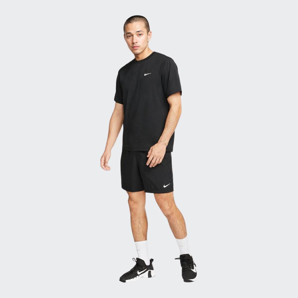 Nike Dri-FIT Jednolite Casualowe Szorty Męskie z Sznurkiem Czarne DV9858-010