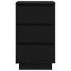 Nightstand with LED Lights Black 38x34x65 cm