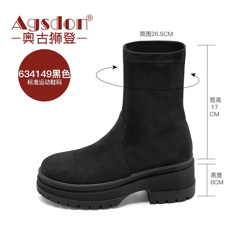 

Augustine Boots Women s 2025 New Autumn and Winter Skinny Thick Heel Martin Boots Small Fragrant Medium Tube Platform Boots 40