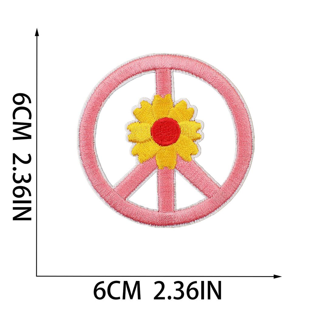 New Pink Butterfly Embroidery Cloth Sticker Cartoon Bus Patch Sticker Bag Decoration Flower Embroidery Label