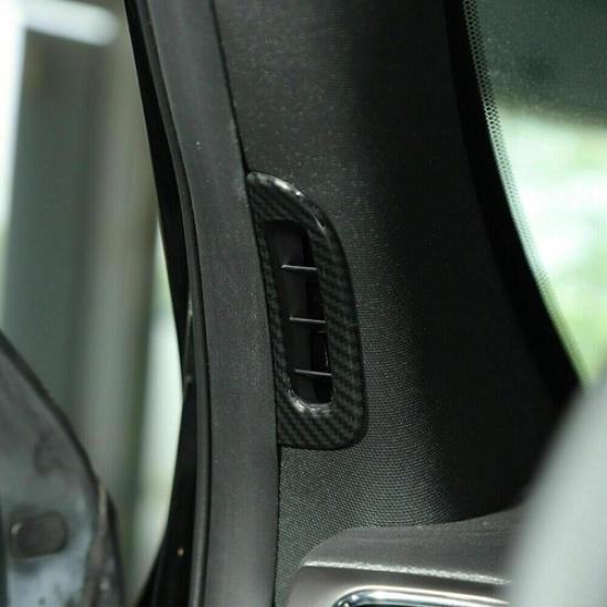 2x A-Pillar Air Vent Outlet Cover Trim For Jeep Grand Cherokee 11+ Carbon Fiber