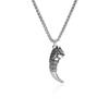 Vintage Punk Style Titanium Steel Fang Pendant Hip Hop Unisex Couple Necklace