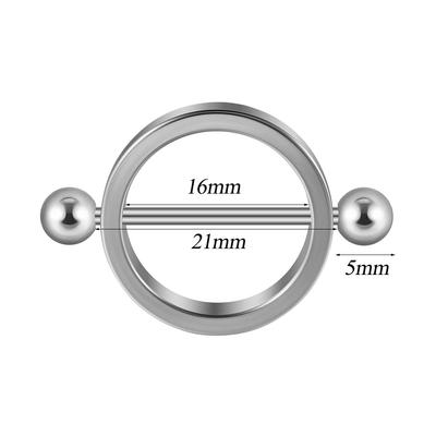 1Pair Surgical Steel Black Gold Plated Nipple Piercing Round Hoop Barbell Nipple Shield Women Sexy Piercing Jewelry 14G