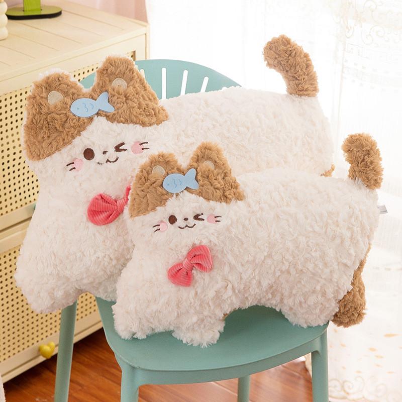 Cat Cute Cheerful Plush Toy Adorable Cartoon Girls Bedtime Pal Birthday Gift