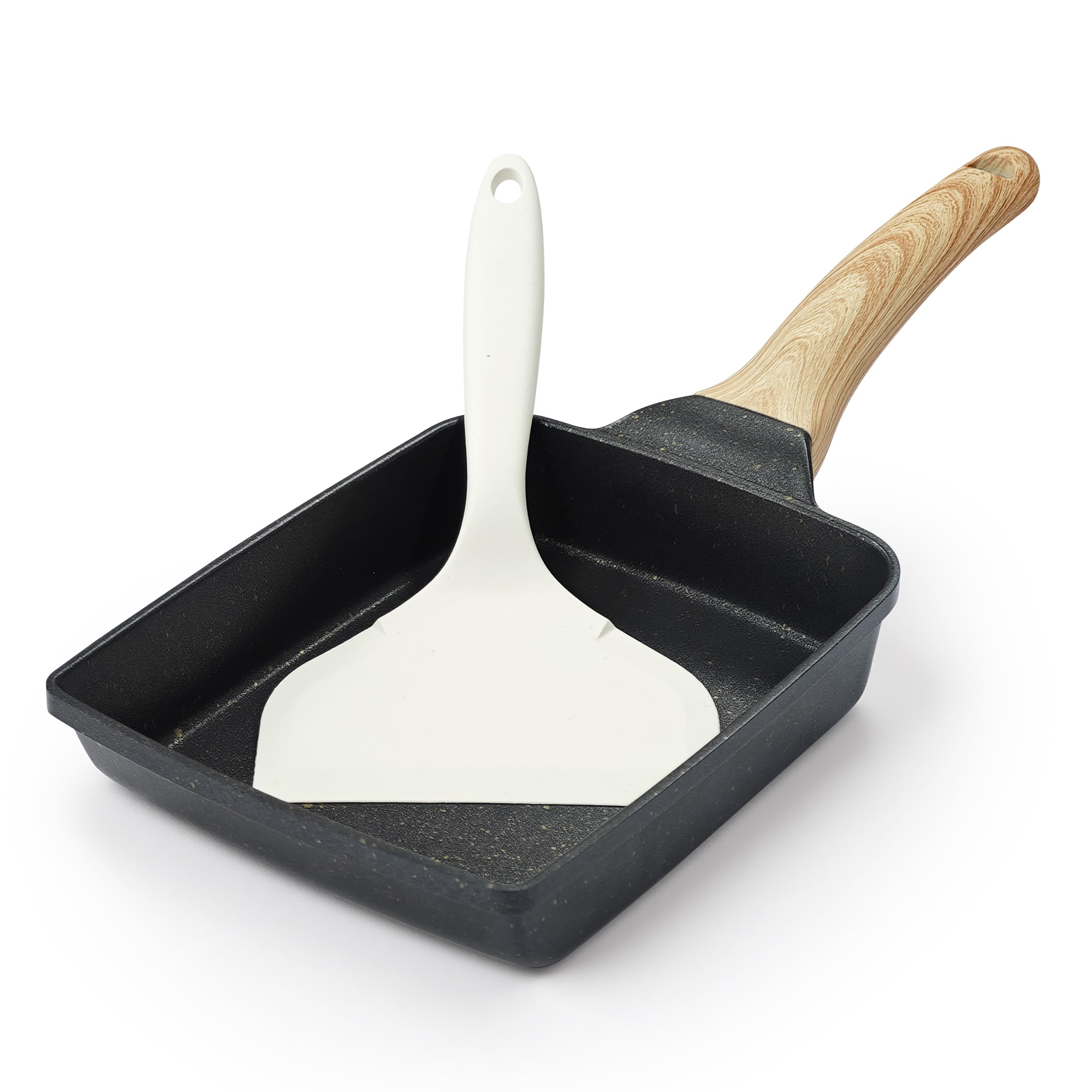 

AMPWEEL Omelet Frying Induction and Gas Ceramic 15cm x Free Pan, Compatible, Coating, Non-Stick, 18.5cm, Lightweight, Heat-Resistant Handle, PFOA/PFOS