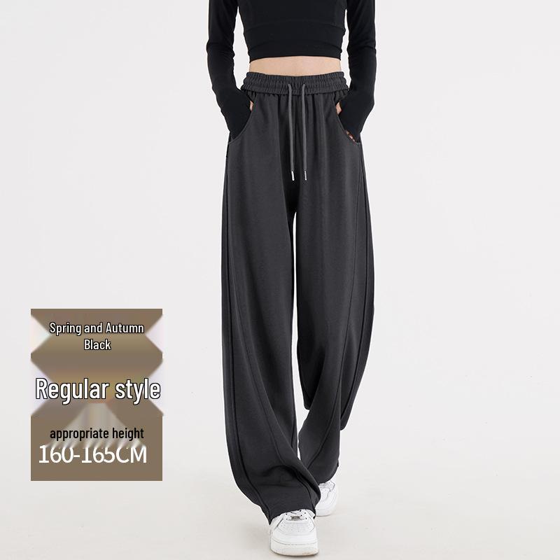 

Женские широкие брюки на флисовой подкладке - Осень/Зима 2024 Прямые спортивные брюки из овечьей шерсти S