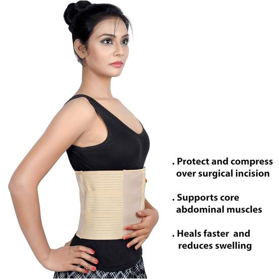 Wonder Care abdominal belt women maternity belt after normal delivery pregnancy belt c section cotton belly support belt women Beige Color (M Size)