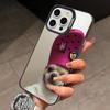 F-Funny Dog Phone Case For iPhone 17,16,15,14,13,12,11 Plus,Pro Max,XS,Colorful Silver Black Cover