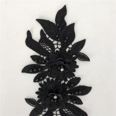 Vestido de Renda Material Flor Vazada Artesanato Deslumbrante Costura Bordado Aplicação Acessórios