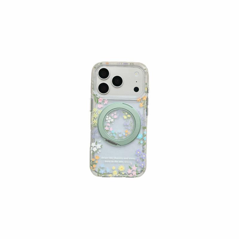 

Spring Flowers 360° Stand Case for Apple 17 Pro Max, Compatible with 16 Pro & Dual-Layer 15 Pro Apple 17Pro