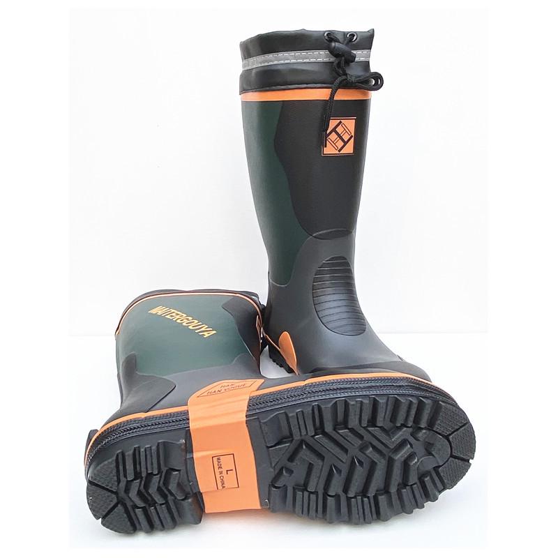 Men's High-Top Steel-Toe Puncture-Proof Rubber Rain Boots – All-Season, Anti-Smash, Soft Protective Footwear