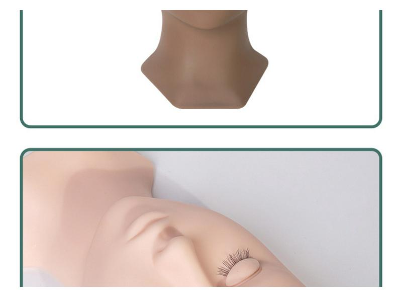 Realistic Silicone Mannequin Head for Eyelash Extension Practice with Removable Eyelids