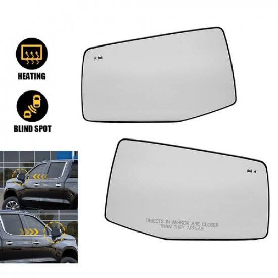 Front Left Right Heated Mirror Glass Clear W/Blind Spot For CHEVY GMC -2024