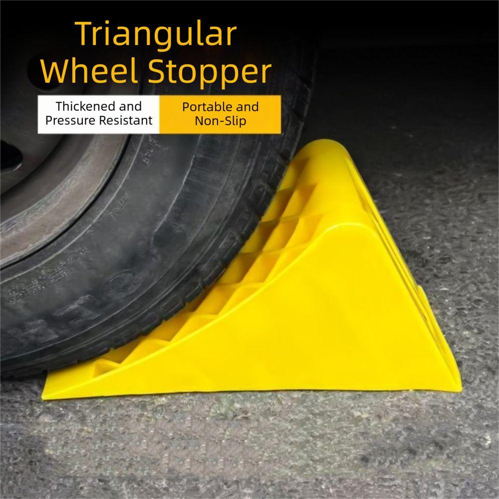 Heavy Duty Wheel Stoppers Lightweight Wheel Chock Stopper Block ABS Stop Slider Garage