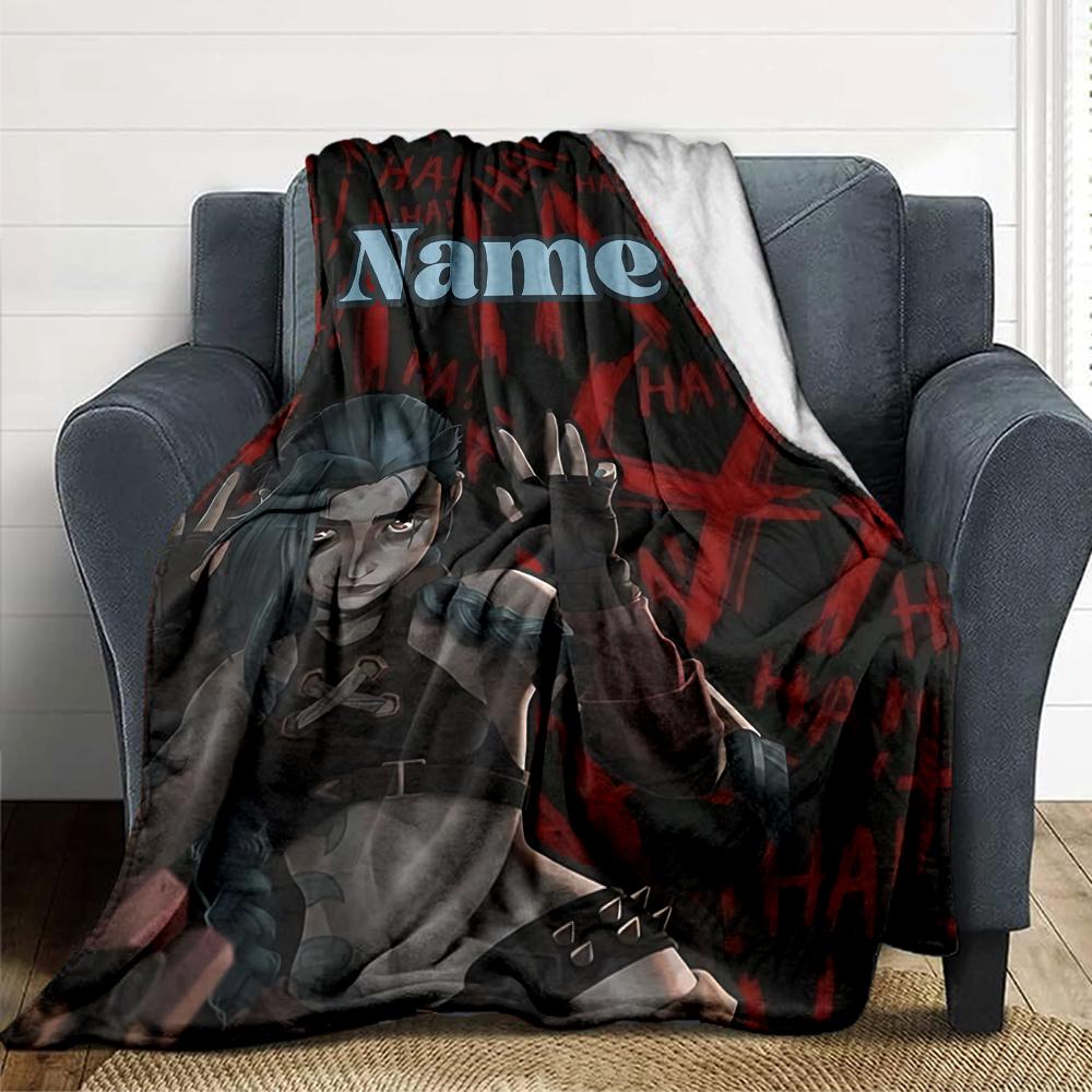 Custom Name Rainbow Fox Adventure blanket for Couch & Bed, Plush Cozy Fuzzy Blanket Super Soft & Warm Blankets for Fall and Winter. 0908190
