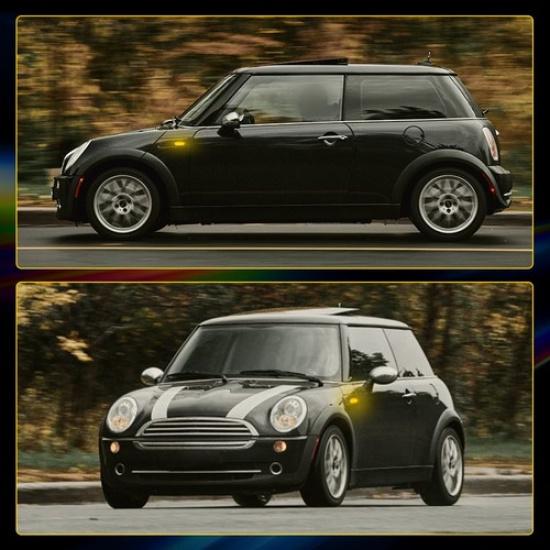 For Mini R50 Cooper R52 R53 02-08 Smoked LED Side Marker Lights Turn Signal Lamp