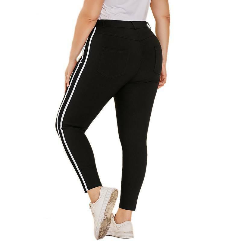 Side Striped Sport Sweat Pants Large 