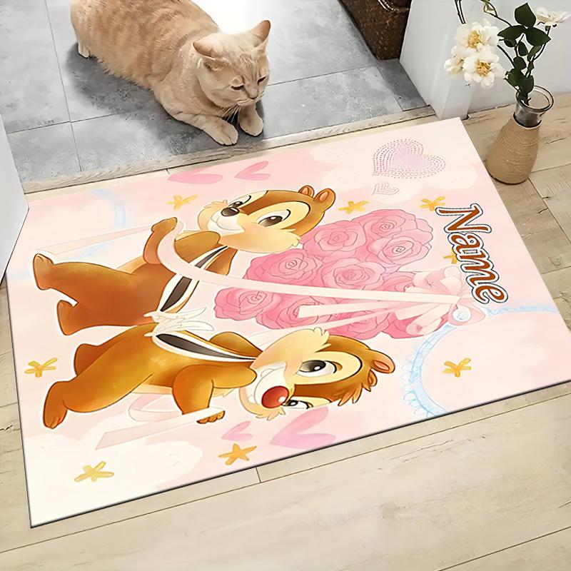 Custom Name Chip 'n' Dale Adventure Carpet Rug Customizable Soft Washable Anti-Slip Home Living Room Sofa Mats Personalized Rug. 0909390