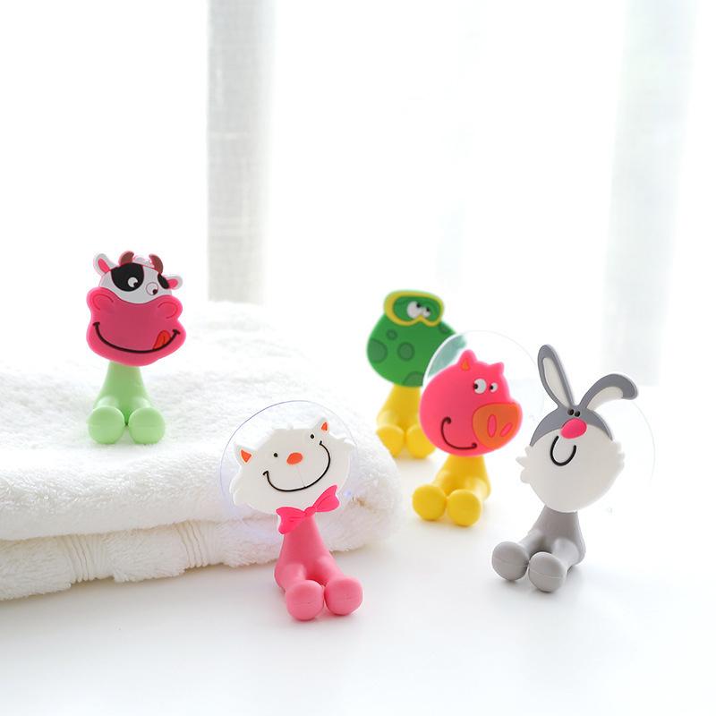 Animal Toothbrush Holder Wall Mounted Tooth Brush Storage Rack Cup Organizer