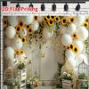 2D Sunflower and Butterfly Themed Backdrop Photo Background Banner