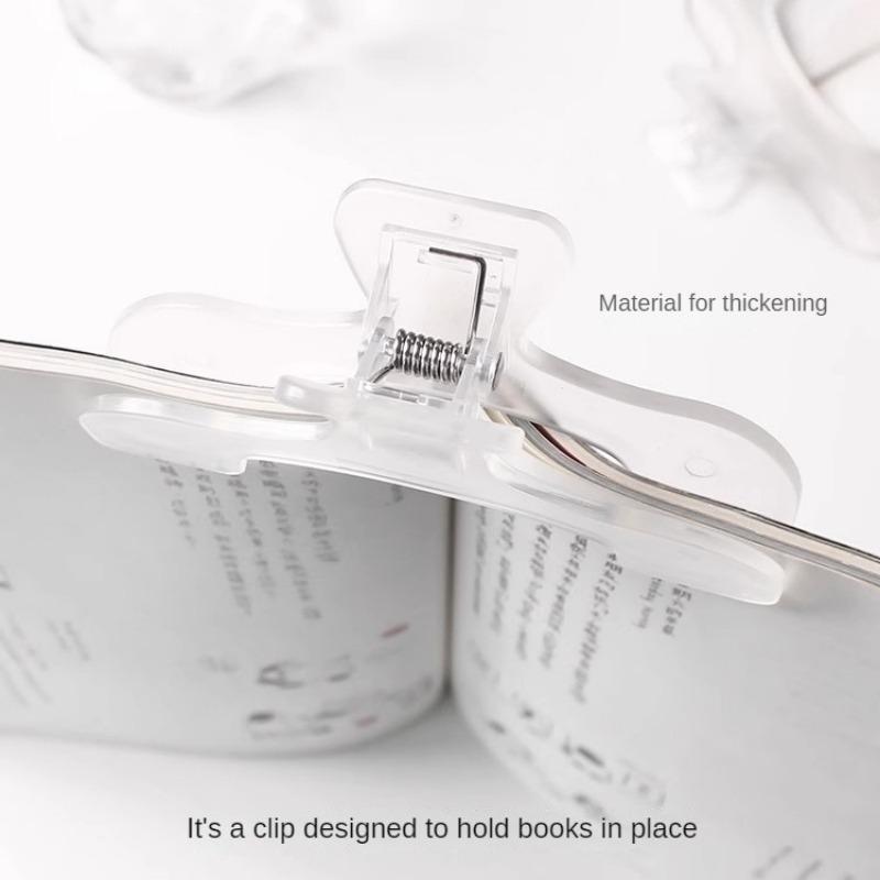 Hands-Free Reading Stand with Chinese Design, Strong Fixed Book Clip, Transparent Page Holder for Books & Music Sheets