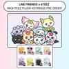 (Попереднє замовлення)MIGHTEEZ x Line Friends Квадратний Офіційний Мерч - Плюшевий Брелок