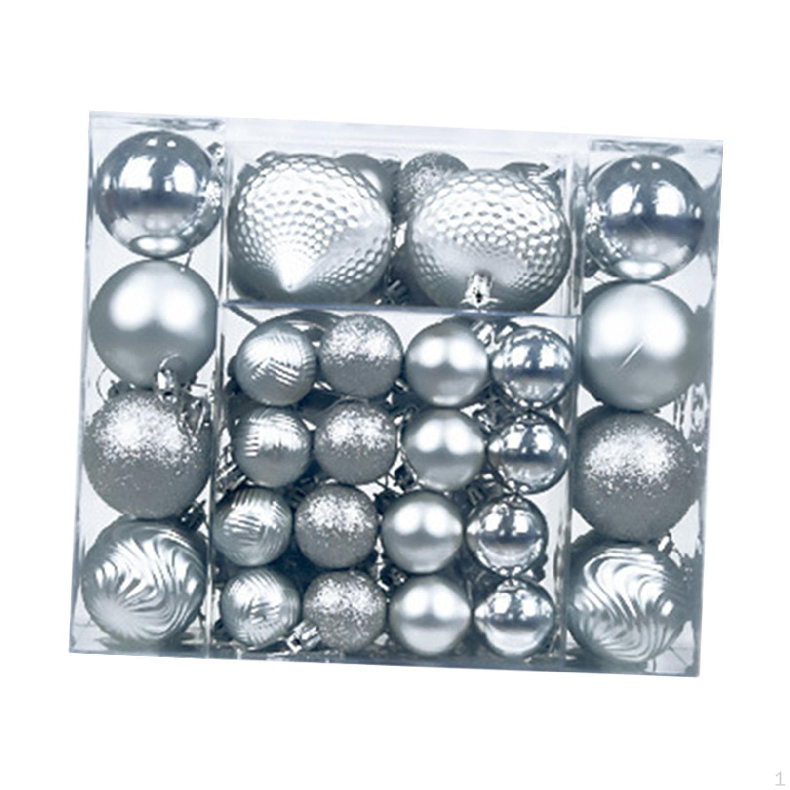 

48 Christmas Hanging Ornaments, Charm Pendants, Holiday Decorations серебряный