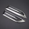 2pcs/lot 3d Sticker Car Hood Chrome Grille Shark Gill Simulation Air Flow Vent Auto Exterior Decoration Chrome Styling Stickers - Chromium Styling -