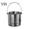 Portable Bar Ice Bucket Stainless Steel with Removable Strainer, Wine Champagne for Home Gatherings Cooler Beer Red Wine, Snacks Multi-use