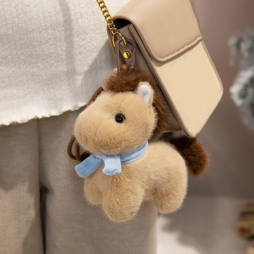 Stuffed Horse Stuffed Toy Keychain Keyring Simulation Horse Toy Keychain  Birthday Gift