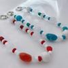 INS Imitation Moonstone Acrylic Beads Fashion Anti-lost Hand Carry Pendant Short Mobile Phone Chain