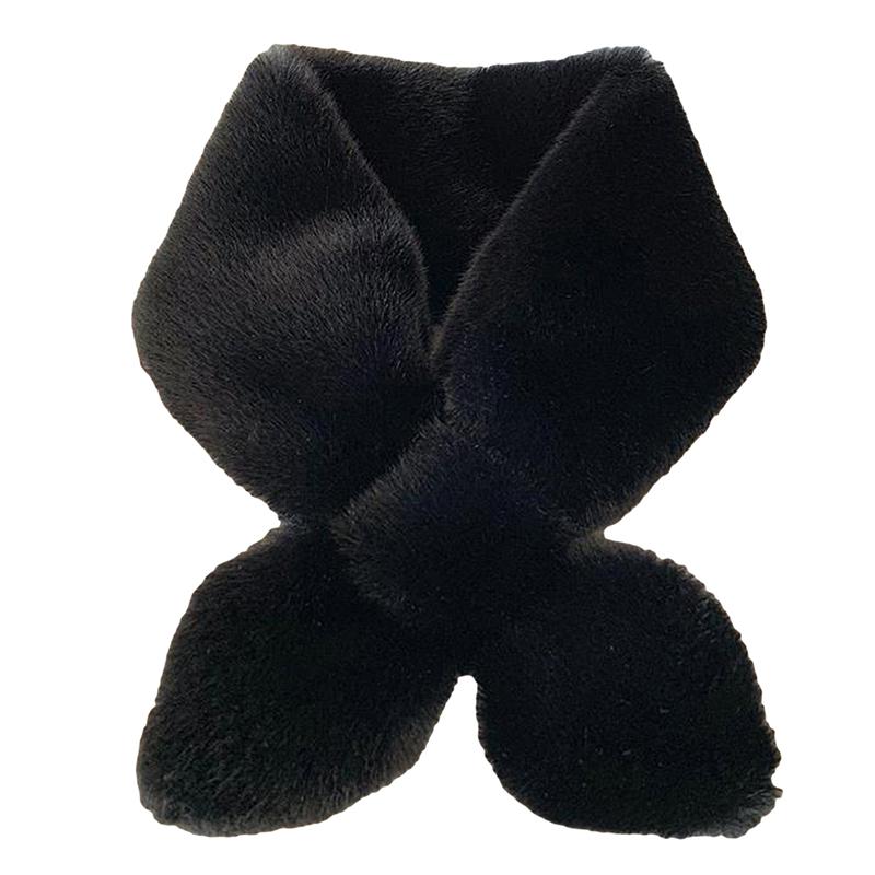 Fake Rabbit Fur Collar Scarf Women Keep Warm Thickening Fur Colorful Cross Winter Scarf Autumn Winter Fake Fur New