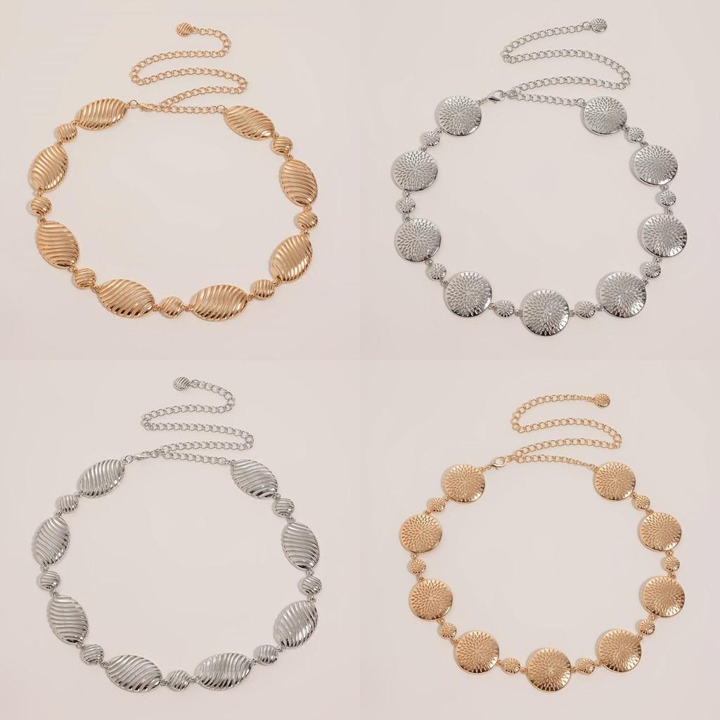 Ethnische Goldmetall Hohl Geometrische Taillenkette Für Frauen Sommer Mode Accessoire