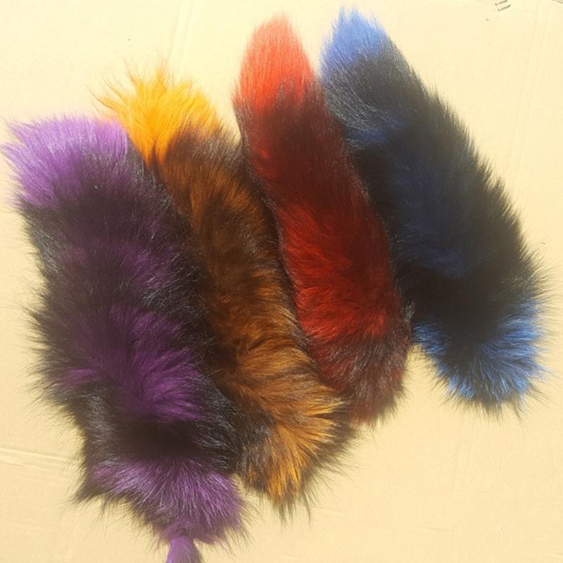 Foxes Furs Tail Pendant Keychain Fashion Tassels Keyring Bag Charm Keys Holder