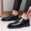 Men's Classic Retro Brogue Shoes Mens Lace-Up Business Leather Shoes Dress Office Flats Men Wedding Party Oxfords