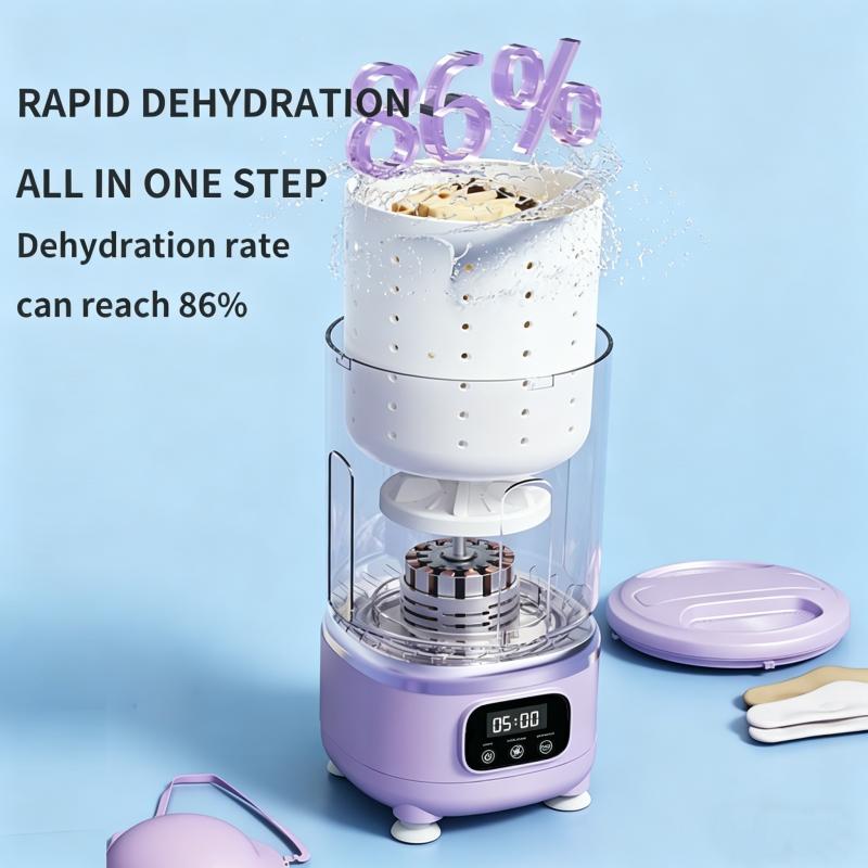 Xiaomi 2L Wireless Mini Charging Washing Machine Single Load for Underwear Socks Pet Clothes Portable Compact Laundry Appliance