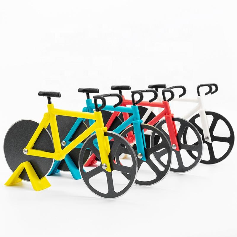 Bicycle Pizza Cutter Wheel Non-stick Stainless Steel Bike Pizza Slicer Bicycle Shape Pizza Cutter