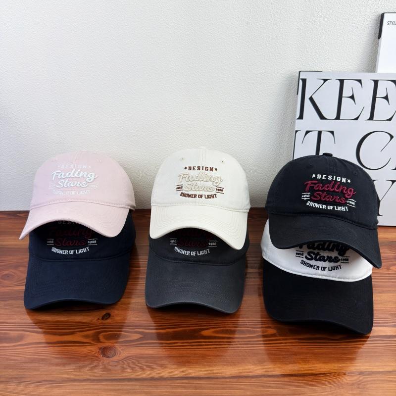 American college style letter embroidery soft top baseball cap women's new spring and summer versatile sunshade cap