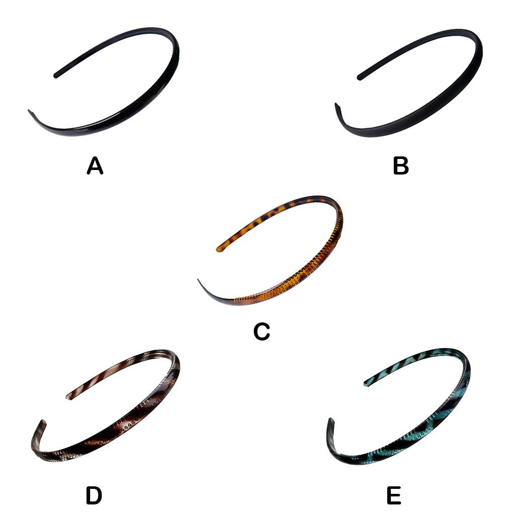 Hairbands Resin Anti-slip Flexible Simple Style Fashion Headwear with Gear Hair Styling Gift for Women Girls Daily Wear