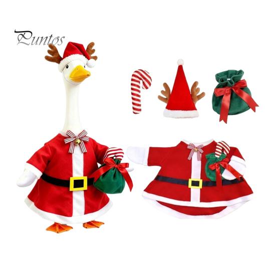 Holiday Yard Goose Attire Halloween Ghost Outfit, Christmas Porch Apparel, Festive Costume for 23 Inch Statue, Outdoor Garden Lawn Decoration Outfit