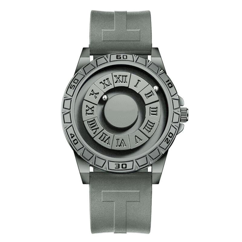 Creative Black Technology Men's Watch, Magnetic Levitation Ball Personalized Trend Mirrorless Quartz Watch
