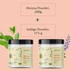 Poudre de Henné 100% Naturelle & Poudre d'Indigo Tattvalogy Combo pour la Coloration des Cheveux | Coloration Capillaire Végétale Sans Produits Chimiques | Pour des Cheveux Doux, Brillants & Naturellement