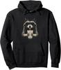 Raccoon Drinking Iced Coffee Meme Face Graphic Unisex Hooded Sweatshirt