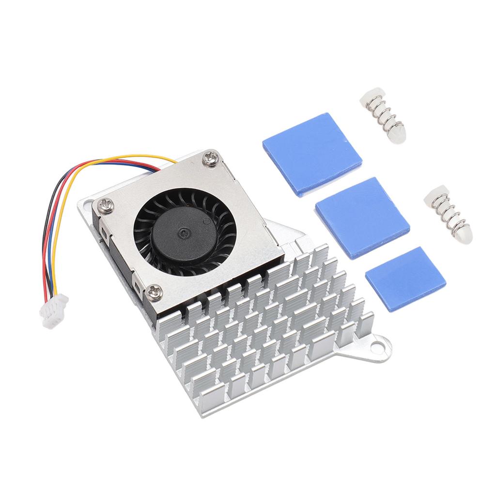 For RasPi 5 Active Cooler 4 Pin Connector Steady Running Aluminum Alloy Active Cooling Fan