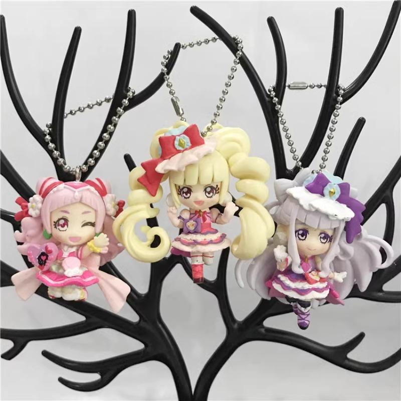 Bandai Hugtto Cuddle Capsule Toys Pretty Cure Tropical-Rouge Summer Angel Flamingo Cure Peace Blossom Happy Peach Figure