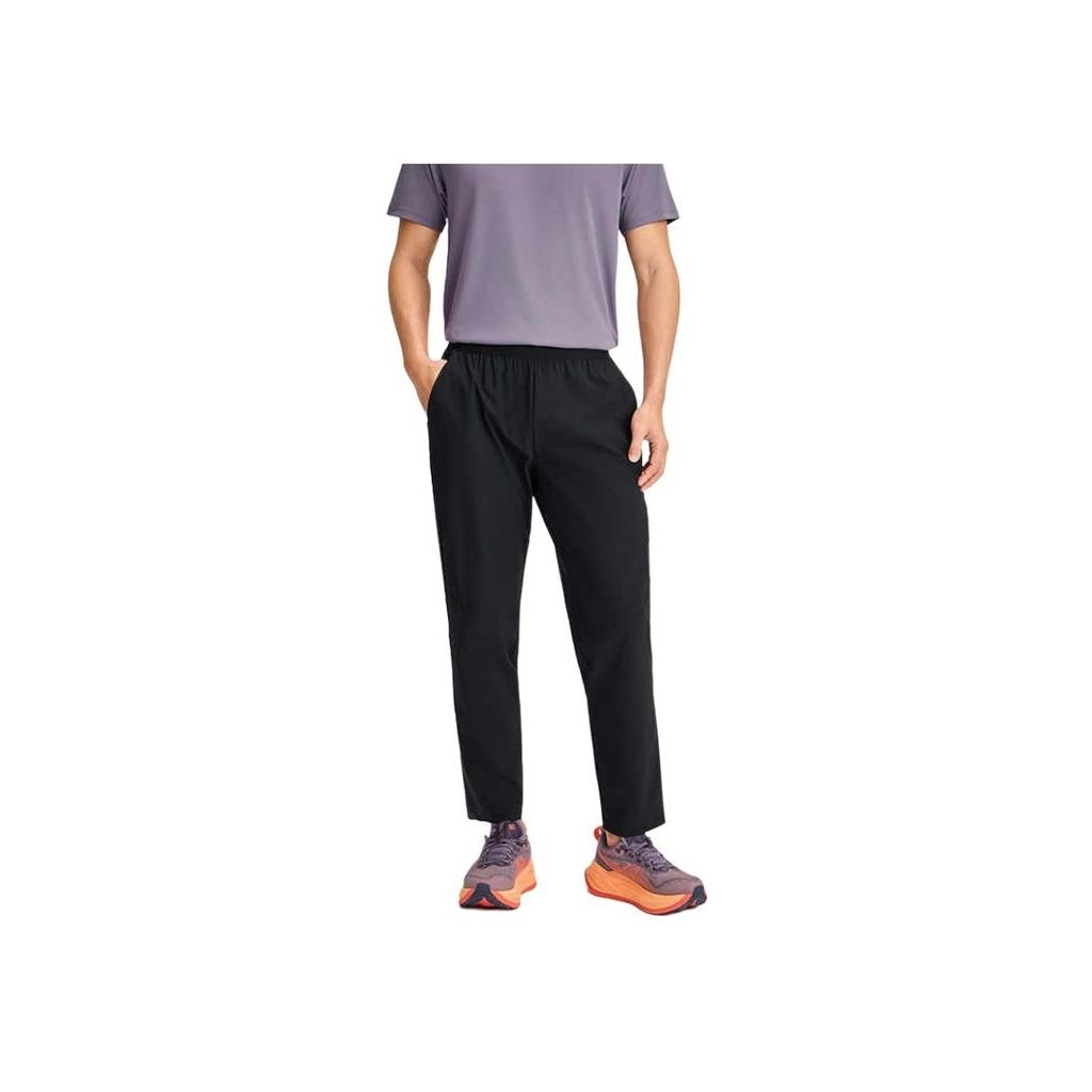 Asics SS25 Sports Lifestyle Series Brand Logo Quick-Dry Breathable Woven Lace-Up Sports Long Pants Men Pants Black 2031F122-001