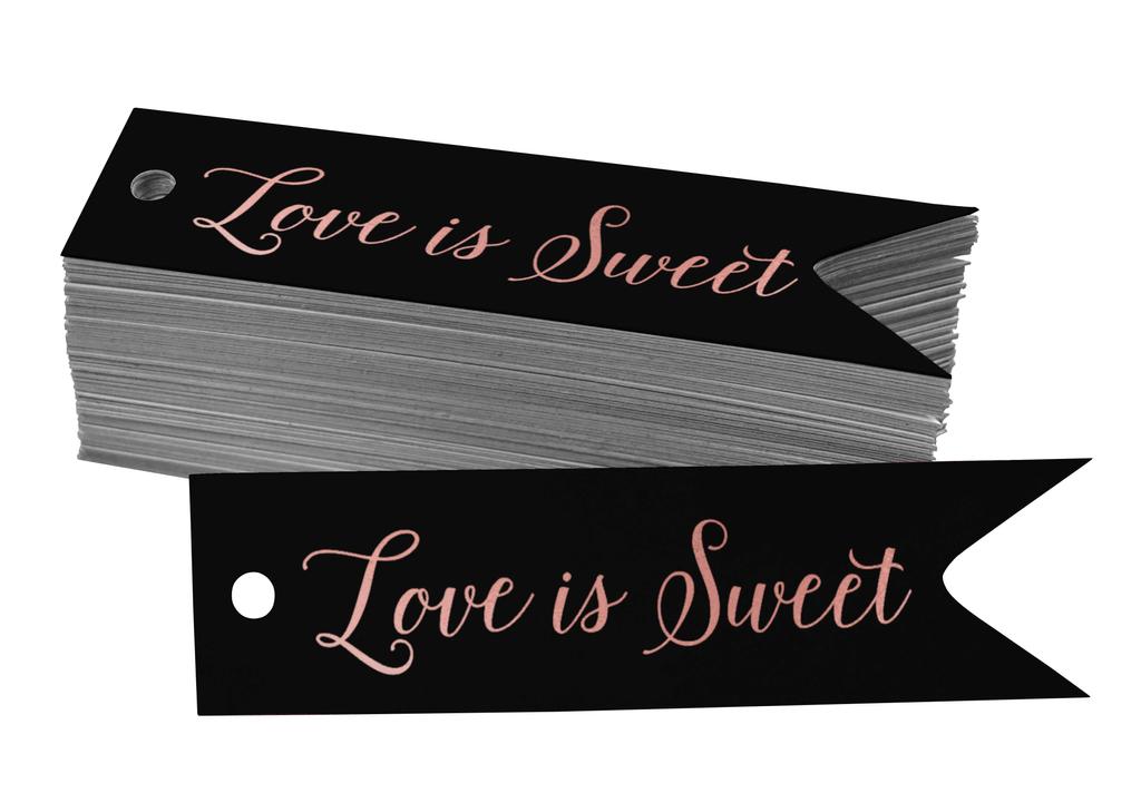 Inkdotpot Gold Foil Paper Hang Tags Love Is Sweet Wedding Favor Tags 100